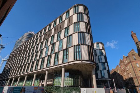Image shows the Moorfields and UCL Centre for Eye Health.